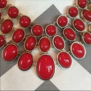 Francesca’s Red Stone Statement Necklace